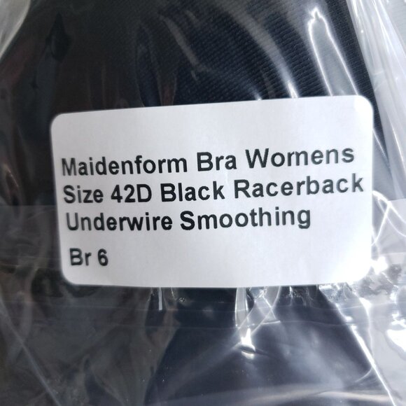 Maidenform Womens Size 42D Front Close Racerback Bra Black - Picture 7 of 7